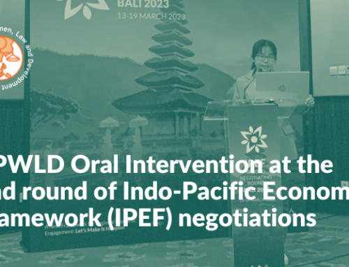 APWLD Oral Intervention at the 2nd round of Indo-Pacific Economic Framework (IPEF) negotiations