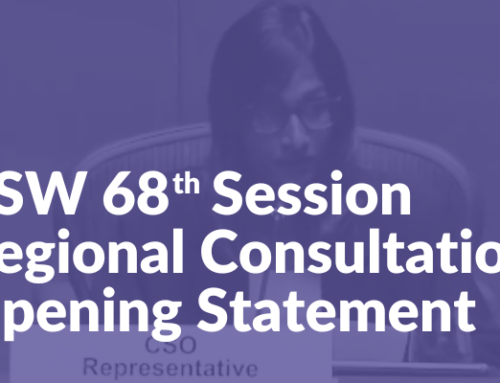 CSW 68th Session Regional Consultation Opening Statement