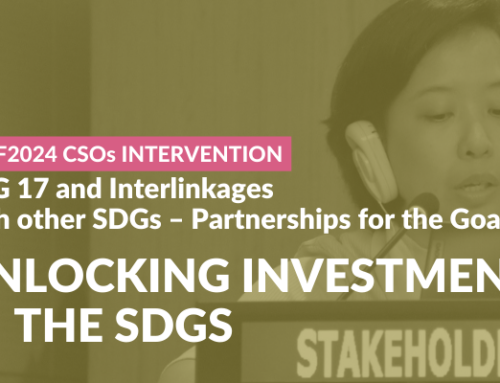 HLPF 2024 CSO Intervention:  SDG 17 and interlinkages with other SDGs – Partnerships for the Goals 
