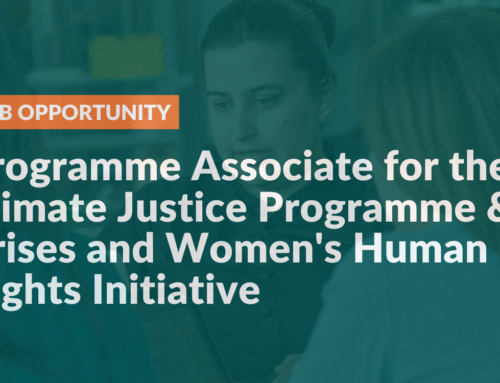 Vacancy Call: Programme Associate for the Climate Justice Programme & Crises and Women’s Human Rights Initiative