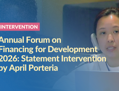 Annual Forum on Financing for Development 2026: Statement Intervention by April Porteria